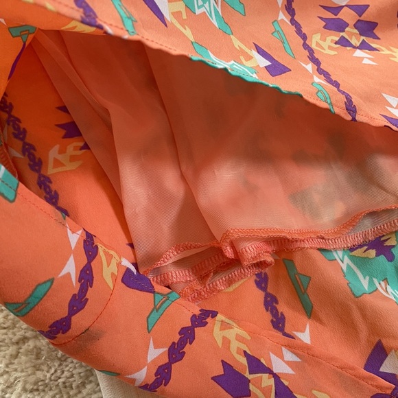 Tribal print short high-low dress w/side cut-outs - Picture 3 of 4